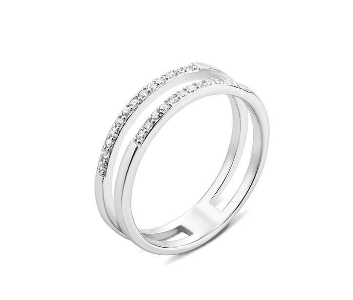 Серебряное кольцо с фианитами (1RI58146-R): купить
