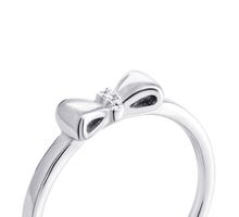 Серебряное кольцо Бантик с фианитами (1RI63437): купить