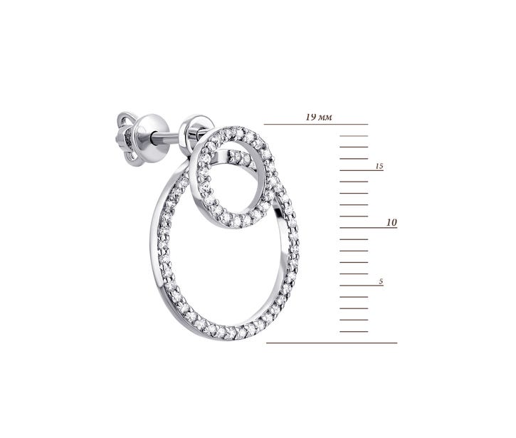 Срібні сережки-пусети (20632): цена