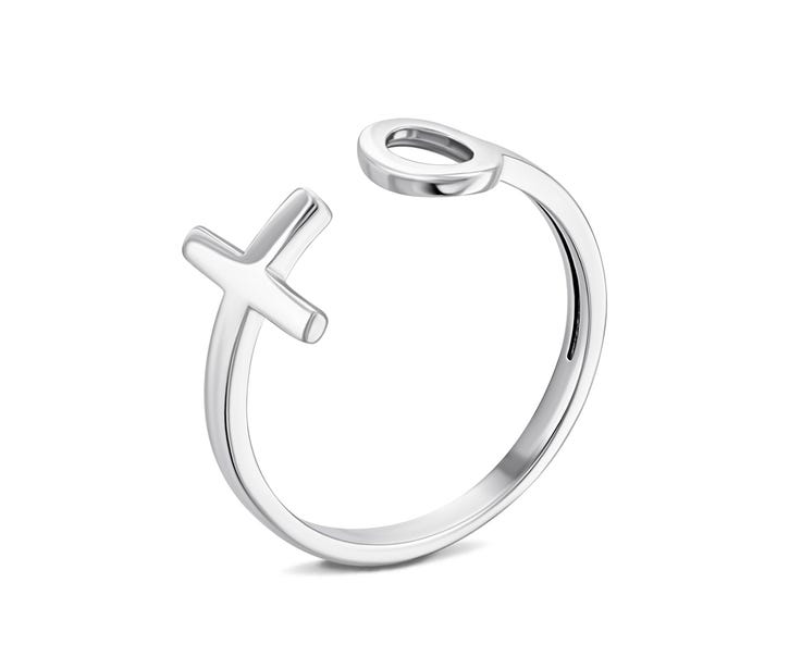 Фаланговое серебряное кольцо (81694)