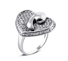 Серебряное кольцо с фианитами (с100)