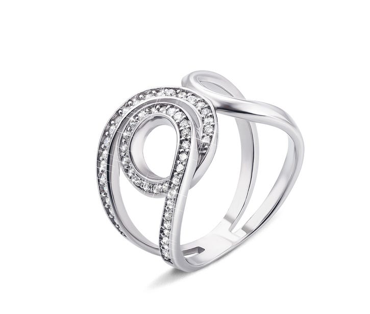 Серебряное кольцо с фианитами (AZ01068/25): купить