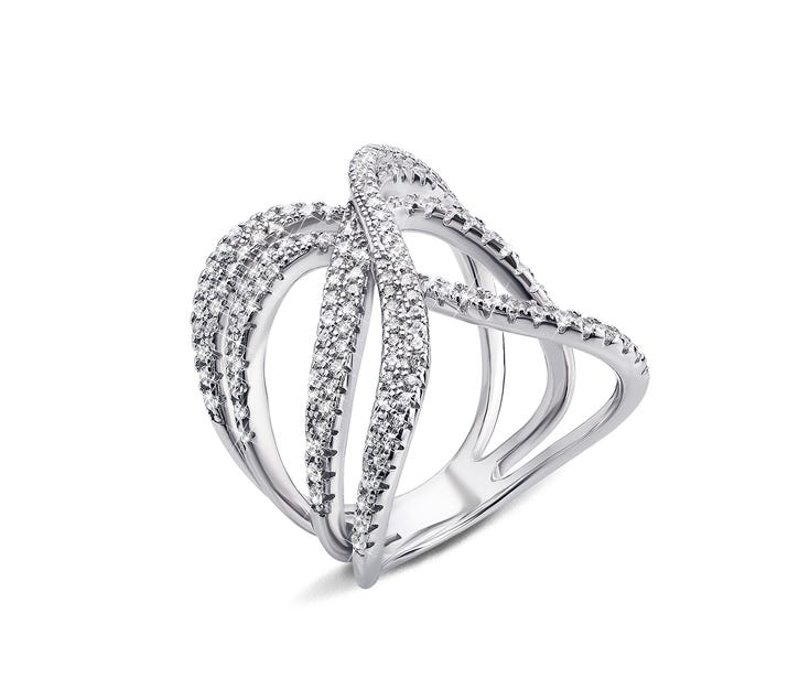 Серебряное кольцо с фианитами (AZ01138/22): купить