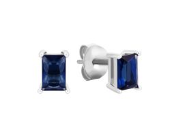 Серебряные пуссеты с фианитами (SZDE05875 сер)