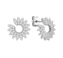 Серебряные пуссеты с фианитами (JB02203)