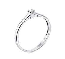 Серебряное кольцо с бриллиантом (0161R-BR)