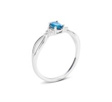 Серебряное кольцо с лондон-топазом и фианитами (SZDR31596)