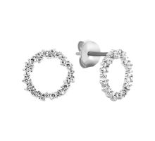 Срібні пусети з фіанітами (B14083)