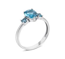 Срібна каблучка з кварцом London blue (1732/1р-QLB)