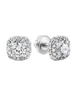 Срібні сережки-пусети з фіанітами (2310/1р-CZ)