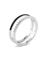 Срібна каблучка з емаллю та фіанітами (SZDR32762)