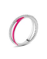 Срібна каблучка з емаллю та фіанітами (SZDR32806)