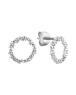 Серебряные пуссеты с фианитами (B14083)