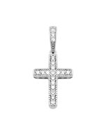 Срібний хрестик з фіанітами (SZDP04625)