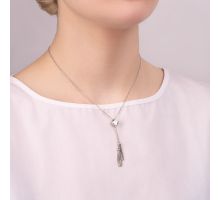 Срібна підвіска з фіанітом (500477/2-КР): купить