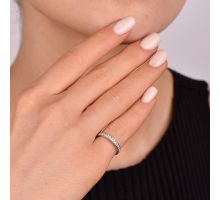 Срібна каблучка з фіанітами (910169б): купить