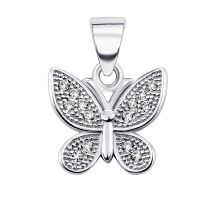 Срібна підвіска Метелик з фіанітами (PP2461)