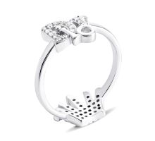 Срібна каблучка Корона/Dior з фіанітами (КК2Ф/1087-16)