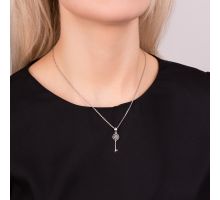 Срібна підвіска Ключик з фіанітом (GP1947): купить