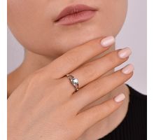 Серебряное кольцо с фианитами (КВ1292с): купить
