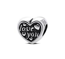 Срібна намистина шарм Love you (611)