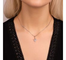 Срібна підвіска Янгол з фіанітами (ЛК-0282р): купить