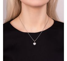 Срібна підвіска Серце з фіанітами (PPS1723): купить