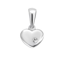 Срібна підвіска Серце з фіанітом (ПВ1282.5ск): купить