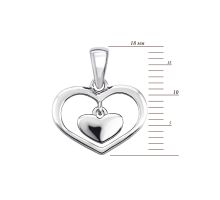 Срібна підвіска Серце (TP136013): купить