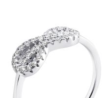 Серебряное кольцо Бесконечность с фианитами (1RI68241): купить