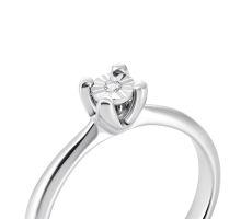 Серебряное кольцо с бриллиантом (900002-Ралм): купить