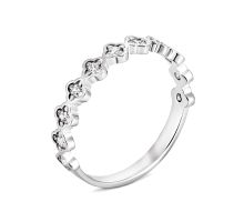 Серебряное кольцо с фианитами (10375)