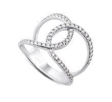 Серебряное кольцо с фианитами (500091-Р)