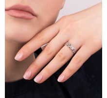 Срібна каблучка з фіанітами (8103 Р): купить