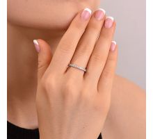 Срібна каблучка з фіанітами (910004б): купить