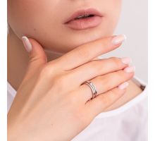 Срібна каблучка з фіанітами (КВ2830): купить