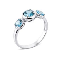 Срібна каблучка з кварцом London blue (1685/1р-QLB)
