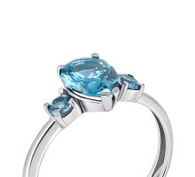 Срібна каблучка з кварцом London blue (1732/1р-QLB): купить