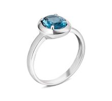 Срібна каблучка з кварцом London blue (1737/1р-QLB)