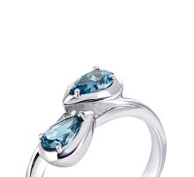 Срібна каблучка з кварцом London blue (1744/1р-QLB): купить