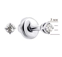 Срібні пусети з діамантами (2206/1р-BR): купить
