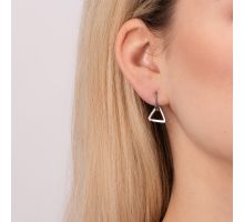 Срібні сережки-підвіски з фіанітами (1EA104842): купить