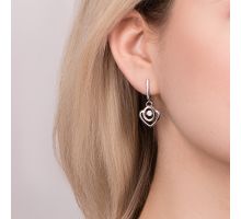 Срібні сережки-підвіски з фіанітами (500911-СЗНР): купить