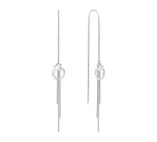 Срібні сережки-протяжки (продевки) (EA11225)