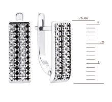 Срібні сережки з фіанітами (82087б/ч): купить