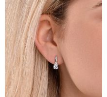 Срібні сережки з фіанітами (920068б): купить