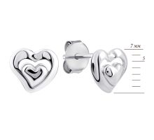 Срібні сережки Серце (1EA84586): купить