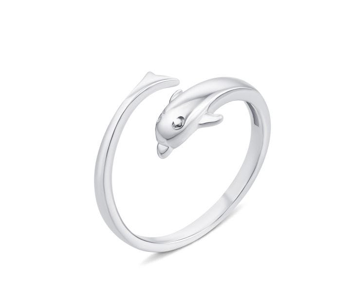 Срібна каблучка «Дельфін» (1RI56812/0-R): купить