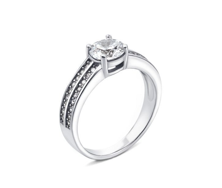 Серебряное кольцо с фианитами (1RI55724-R/12/1): купить