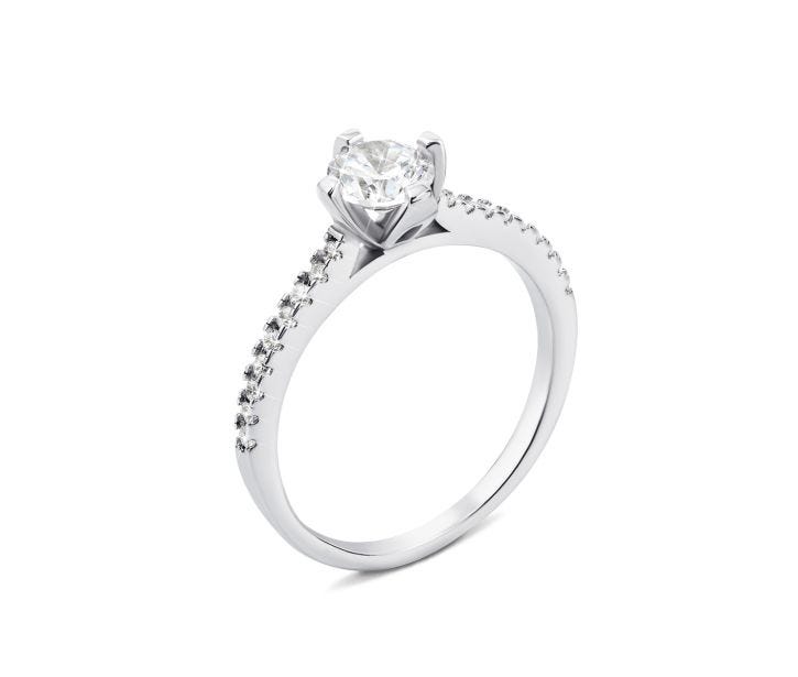 Серебряное кольцо с фианитами (1RI57661-R/12/1): купить